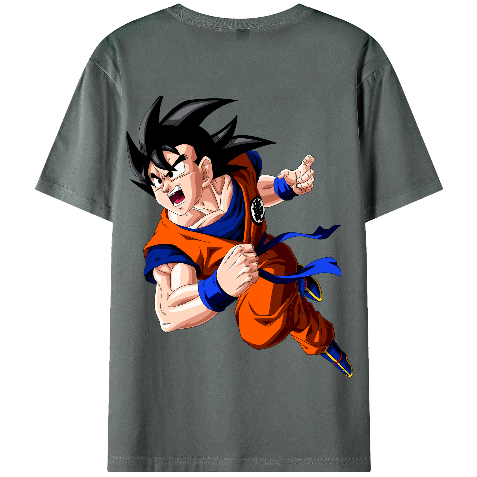 （画像用） ドラゴンボール 孫悟空（そん ごくう）Son Goku カカロット DRAGON BALL Kakarotto 綿100％半袖Tシャツ（背面プリント）